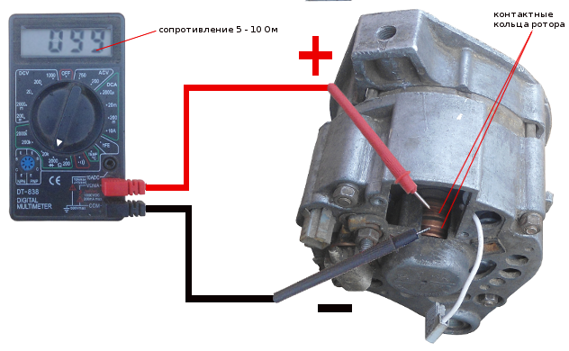 Проверка ротора автомобильного генератора
