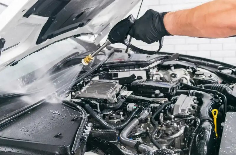 Мойка двигателя мыльным раствором